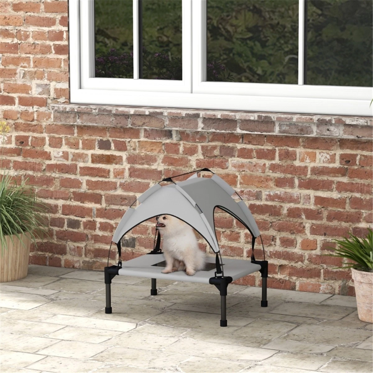 Outdoor Elevated Pet Bed for Small Dogs with Travel Storage Bag