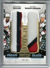 2015-16 Upper Deck Premier Mega Patch Duos Anthony Duclair - Ekman-Larsson /25