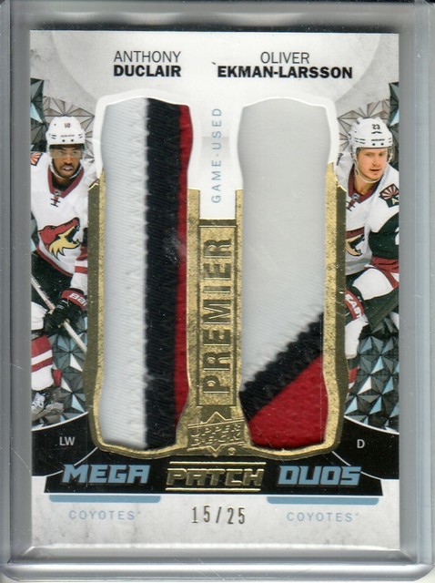 2015-16 Upper Deck Premier Mega Patch Duos Anthony Duclair - Ekman-Larsson /25