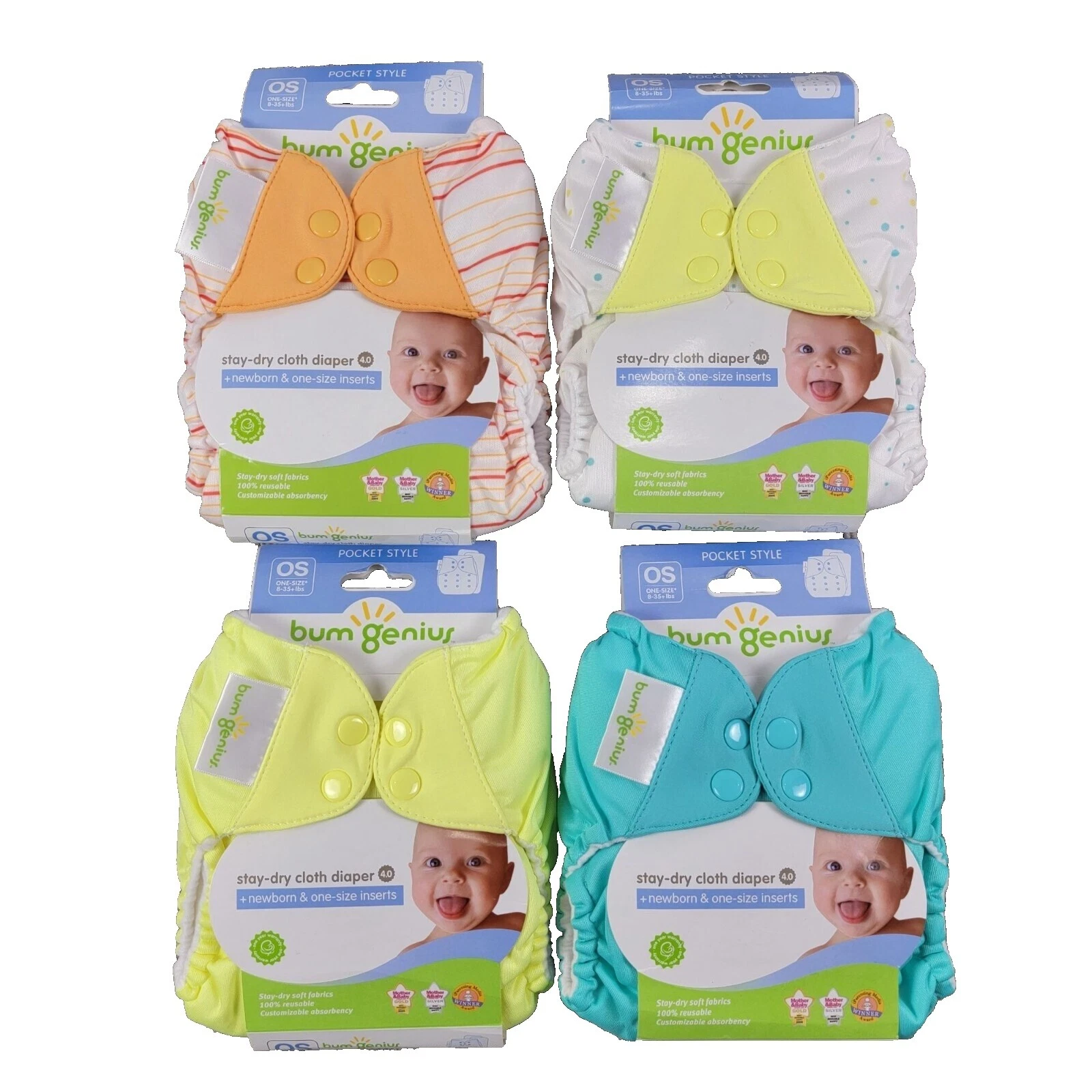 Pañales de tela bebé reutilizable bumGenius