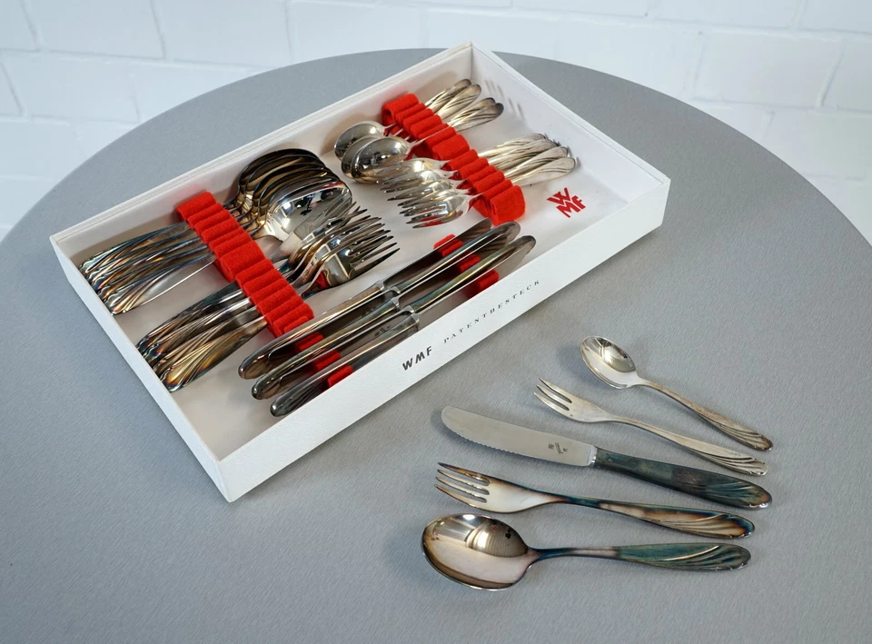 WMF Patent Friodur posate da tavola in argento anni 90 30 pezzi per 6 persone... - Immagine 3 di 4