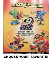 Burger King 2002 Nickelodeon Rocket Power Toys-Pick Your Favorite!