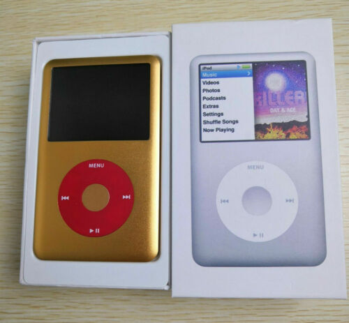 NEW 512GB SSD Flash Custom Apple iPod Classic 7th Gen Gold Red - 2000mAh Battery - Picture 1 of 5