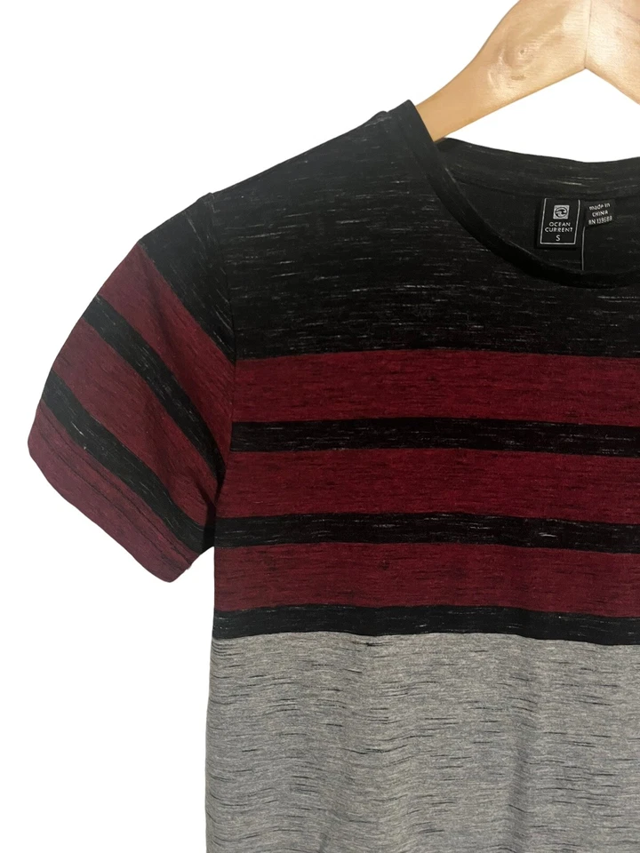Brand New Ocean Current Boys T-Shirt Small Red Gray Black Short Sleeve Tee Shirt - Image 3 of 4