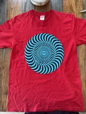 Supreme x Spitfire Classic Swirl T-Shirt Box Logo BOGO RED SS18 NWT Sz M NWOT