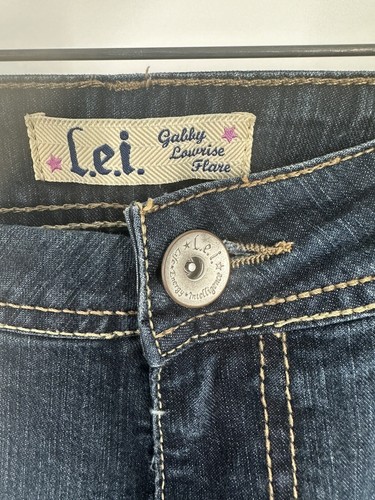 LEI Girls Gabby Lowrise Flare Adjustable Waist Blue Jeans size 12S - Picture 4 of 9