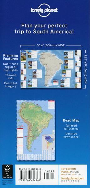Thumbnail - Lonely Planet South America Planning Map