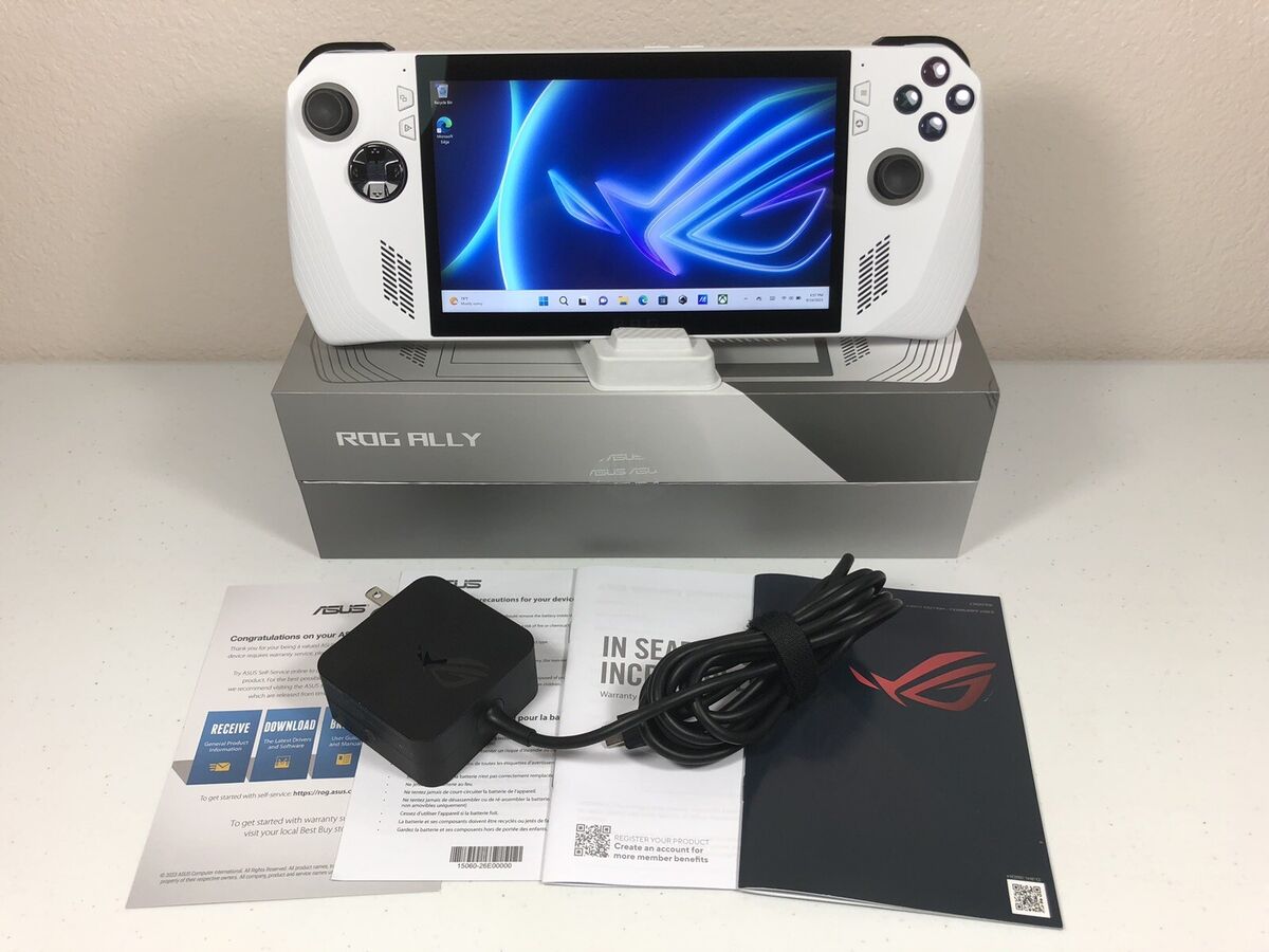 Original ASUS ROG Ally 7 120Hz FHD IPS 1080p Gaming Handheld - AMD Ryzen  Z1 Extreme Processor - 512GB - Windows 11 Home - White