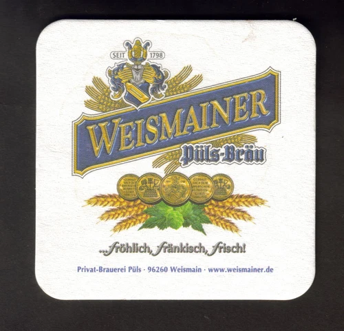 Beer mat, coaster, Weismainer Püls-Bräu, Weismain / Upper Franconia / BY#1456#