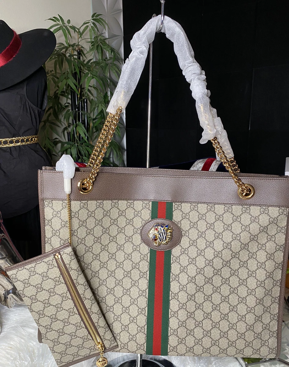 Gucci Rajah Large Canvas Tote Bag