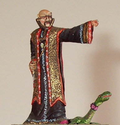 Valiant Miniatures Kit# 9881 - Evil Wizard & Lizard - 54mm