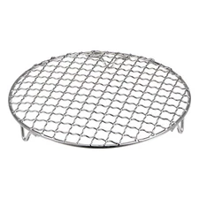 Round Cooking Rack 8-inch Stainless Steel Cross Wire Barbecue Grill with Legs