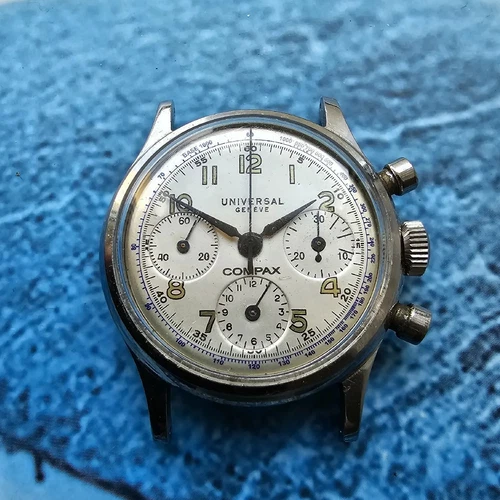 Orologio Uomo Cronografo Vintage Universal Geneve Compax Cal 281