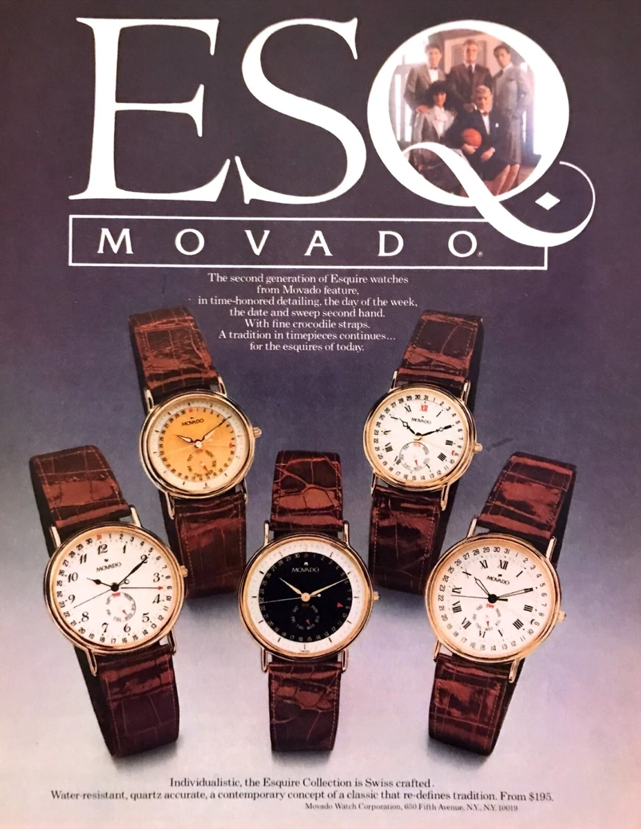 1987 Movado ESQ 5 Watch Esquire Collection photo Swiss Crafted