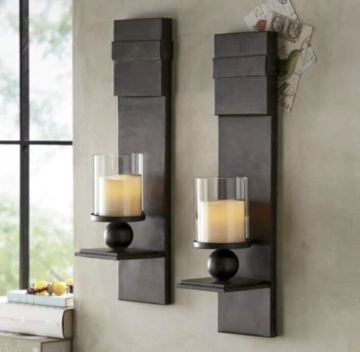 Farmhouse wall sale candle holders