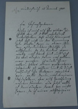 Autograph Letter Anton Weishaar Private Secretary Herbert von Bismarck 1900 (100471)
