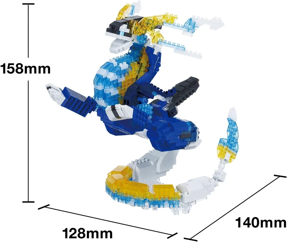 Kawada Nanoblock Pokémon Miraidon Deluxe Edition NBPM_103 1080 Pieces 6.22 in - Image 2 of 4