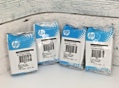 HP Instant Ink 67/305 Qty. 4 Cartridges 2 Tri-Color 3JB26A &amp; 2 Black ...