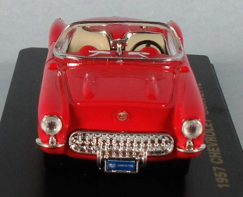 Chevrolet Corvette 1957 (rojo, blanco) escala 1/43 modelo diecast ¡CLÁSICO! Foto 3 de 4