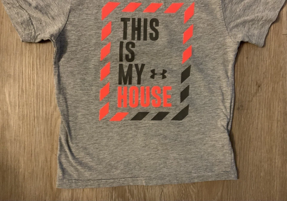 Under Armour Boy’s Size 4T Gray Short Sleeve Casual Cotton Blend Shirt - Image 4 of 4