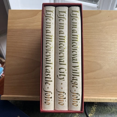 Scenes Of Medieval Life - Folio Society 3 Book Set In Slipcase 2002
