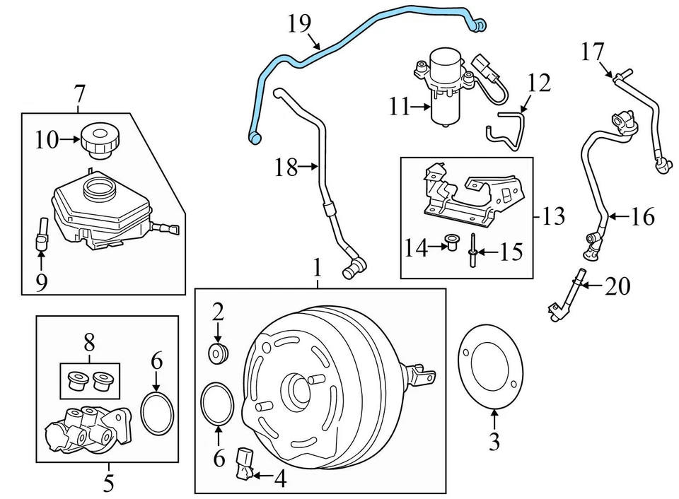 BMW 330E 2016-2018 2,0 L - Aspirador de freno línea/tubo/tubo 8608036 Foto 3 de 4