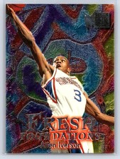 1996-97 Metal #236 Allen Iverson Precious Metal Rookie Card 76ers HOF. rookie card picture