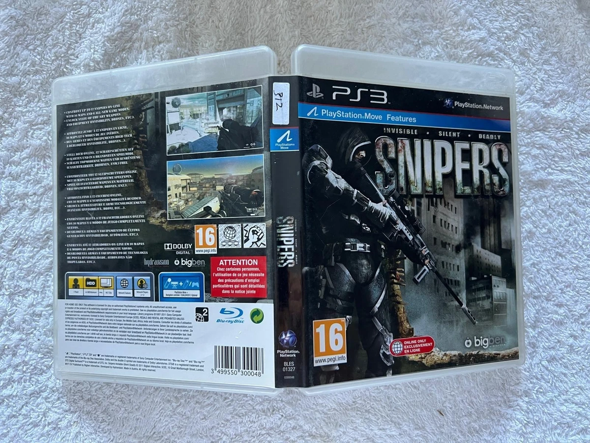 Snipers Invisible Silent Deadly Sony Playstation 3 PS3 Free Region ESPAÑOL NI
