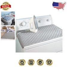 Portable Ironing Mat Blanket Cotton Gray Plaid - Iron Anywhere Board Replacement