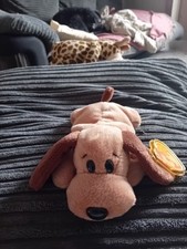 Ty Beanie Babies Bones The Hound, Small Plush Soft Toy, With Tags