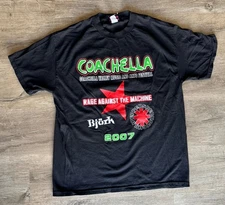 Coachella Festival 2007 Concert Festival T Shirt Rage Against The Machine RARE