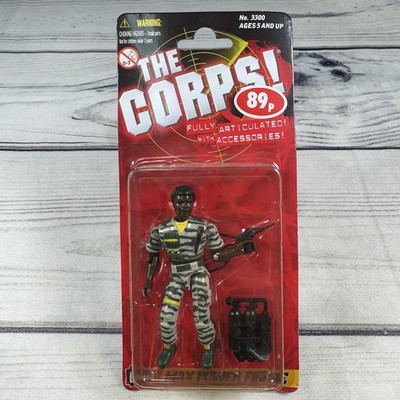 Vintage 90s Lanard Corps Max Power Flashfire Action Figure On Card. 1999 - MOC
