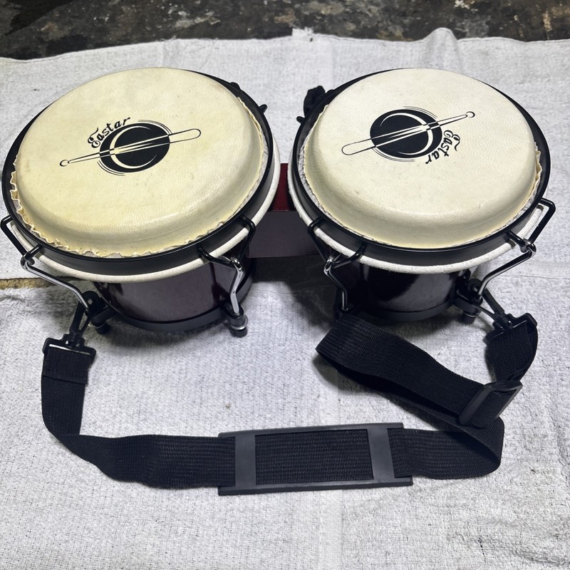 Eastar EBO-1 6'' and 7'' Bongo Drum Set - Dark Red