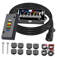 7 Way Trailer Wiring Harness Kit 8 FT Trailer Cord with 7 Pin Trailer 8 ft