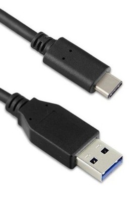0.3m USB-C Cable Charging Lead Data Lead Black USB-A to USB-C
