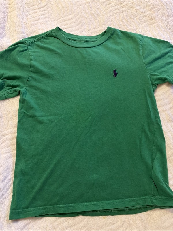 Polo Ralph Lauren Short Sleeve Tee Shirt Youth Green Size Boys Small