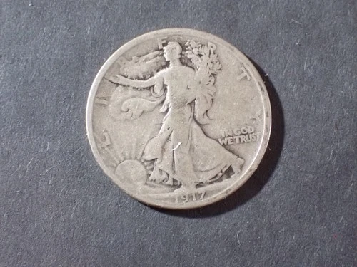 1917  Walking Liberty Silver Half Dollar Good Cond WL 26 020
