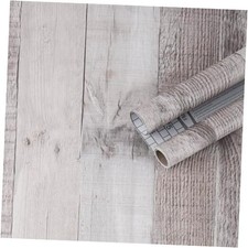 Pack Of 1 Wall Panel Vinyl Wood 17.7" x 78.7" White/Brown