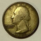 1935 Washington Silver Quarter - 90% Silver