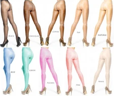 NYLONZ Sheen Sheer to Waist Crotchless Tights / Pantyhose 10 Colours
