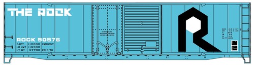 Accurail 5328 Rock Island 50' Combinación Puerta Acero Boxcar Kit - ¡Acaba de llegar! | Zustand: New