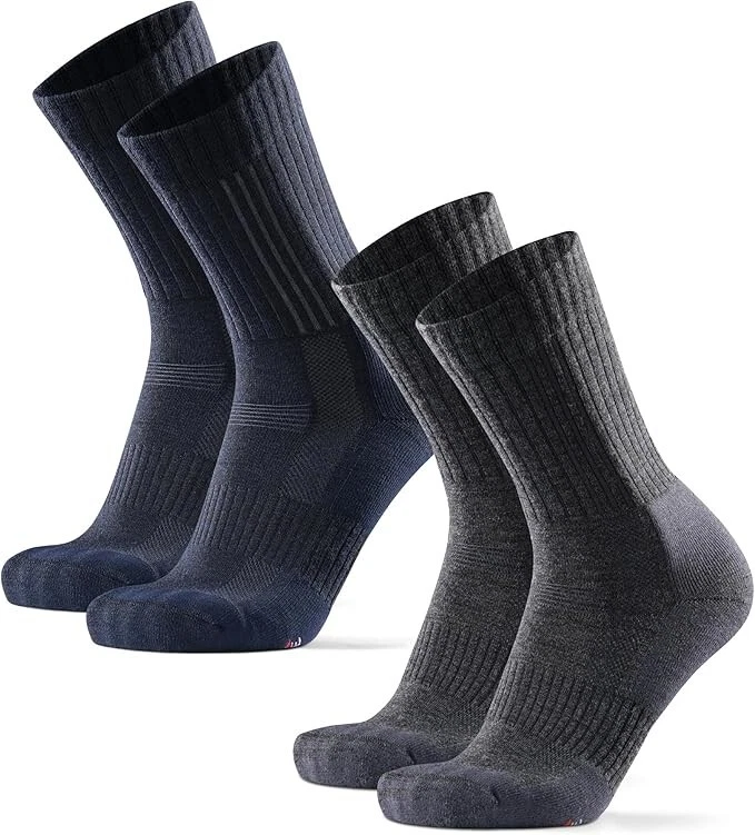 DANISH ENDURANCE Outdoor Walking Socks Merino Wool Hiking 2 Pack UK 3-5 B22R07