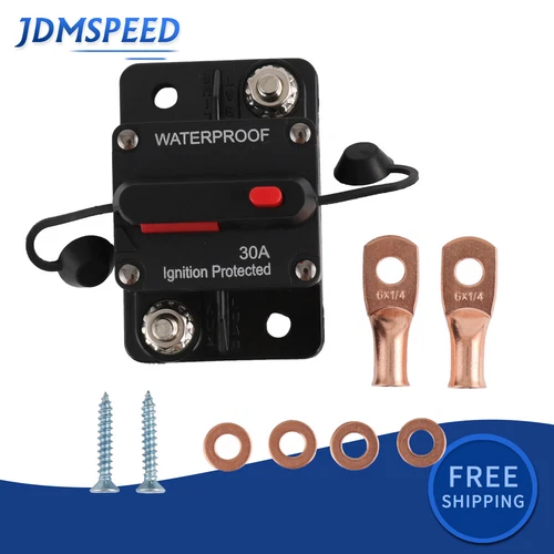 30A-300A Amp Circuit Breaker Audio Fuse 12V-48V DC Car Boat Manual Reset Switch