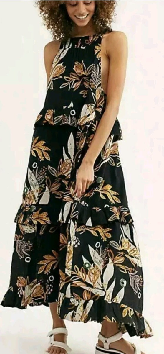 knee length dresses for ladies Free People Printed Dixie Maxi Dress – Josie's Boutique main image 1