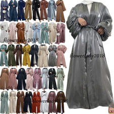Kaftan Muslim Women Open Abaya Dubai Kimono Cardigan Islamic Caftan Robe Ramadan