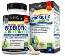 Daily Probiotic Supplement with 40 Billion CFU - Gut Health Complex, 60 Count