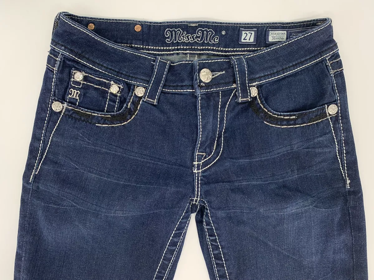 Miss Me Jeggings Dark Blue Skinny Jeans JE5436G4R Size 24 For