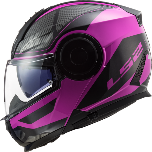 LS2 FF902 Scope Axis Black Pink Flip Up Modular Motorcycle Bike Urban  Helmet | eBay