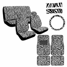 New Safari Animal Print Premium Seat Covers Floor Mats Set Custom Design