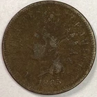 1865 Indian Head Cent Very Fine VF Coin, Corrosion #18194
